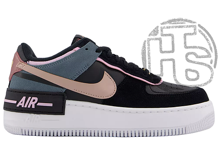 Жіночі кросівки Nike Air Force 1 Shadow Black Metallic Red Bronze Light Artic Pink CU5315-001, фото 1