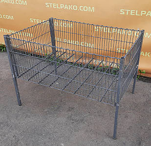 Акційний кошик, кошик презентаційний, промо кошик на ніжках, 120х80х80 см., сірий, Б/у