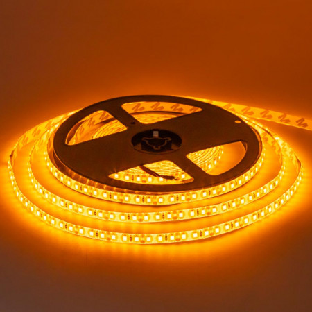 Світлодіодна стрічка 12V, 2835, 120 led/m, 9.6W, IP20, жовта, Econom. Гарантія - 6 місяців, фото 1