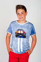 Дитяча футболка для хлопчика MEK Італія 191MHFN011 Блакитний Хіт!