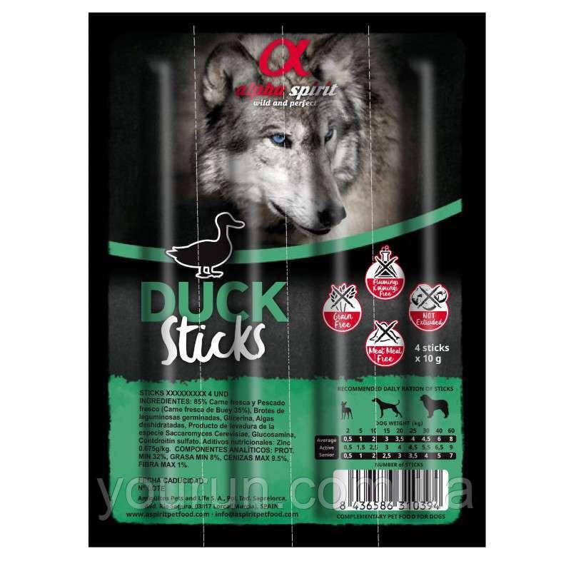 Alpha Spirit (Альфа Спірит) Duck Sticks (утика палички) напіввладний делікатес для собак 16шт