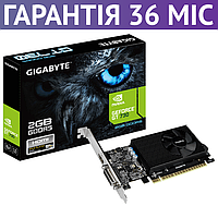 Відеокарта GeForce GT730, Gigabyte, 2 Гб DDR5, 64-bit, низькопрофільна (GV-N730D5-2GL)