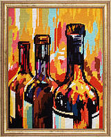 Набор для вышивки крестиком Натюрморт «Вино» Страмин с пряжей Madeira Zweigart мулине 36х47 см