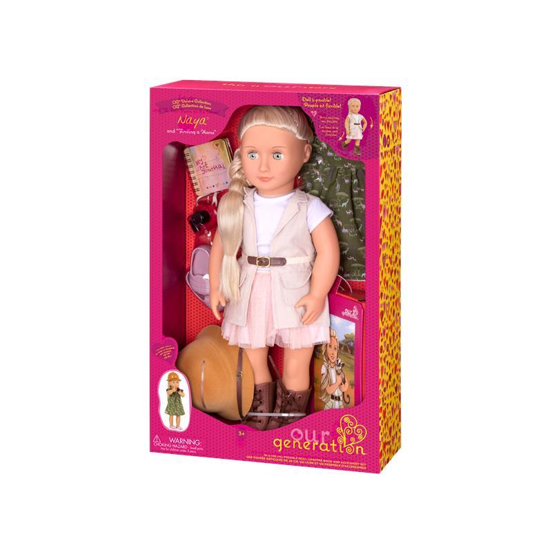 Лялька Our Generation Deluxe Найя любителька сафарі з книгою 46 см  BD31164ATZ