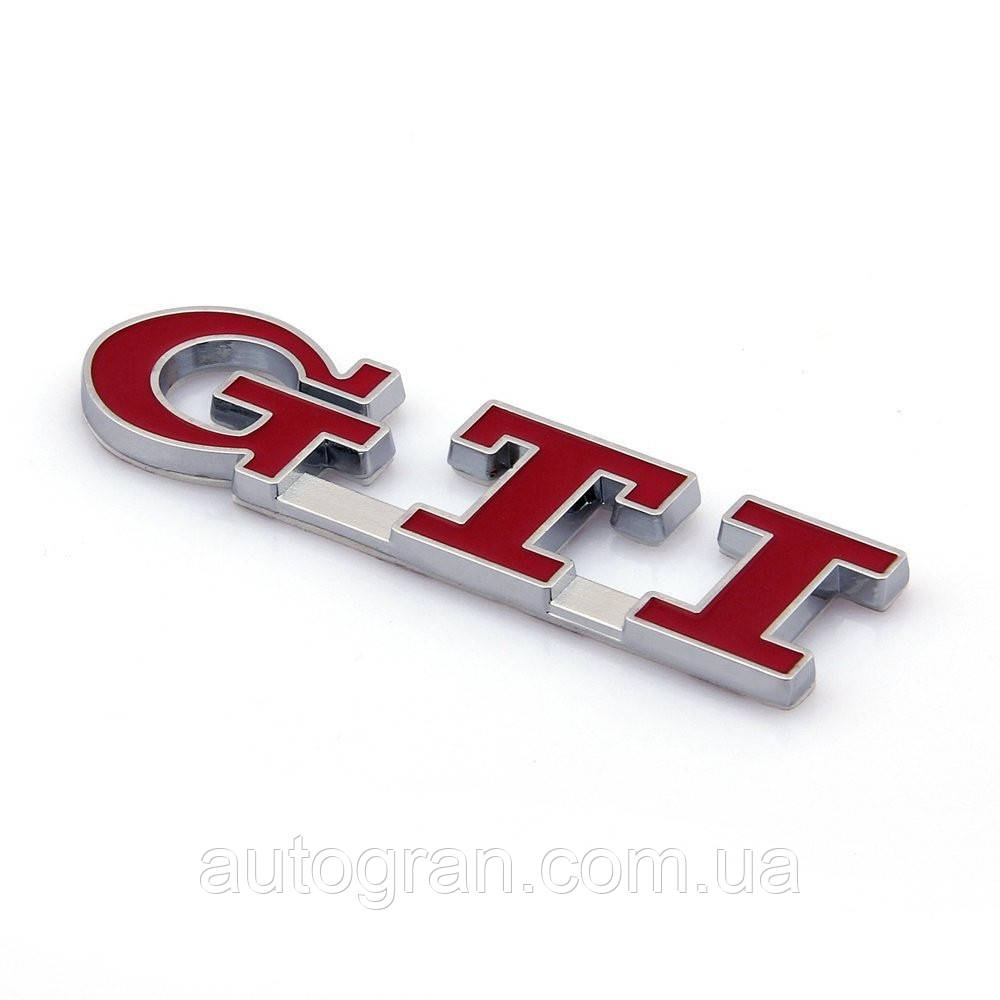 Емблема кузова VW GTI червона