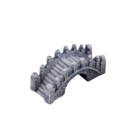 Мініатюра місток через річку 5*2 см Сірий, фото 1