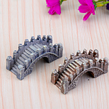 Мініатюра місток через річку 5*2 см Сірий, фото 3