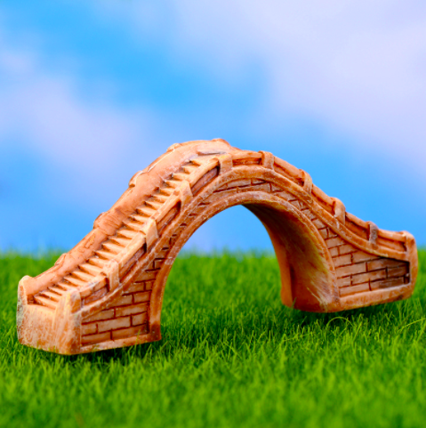 Мініатюра міст через річку 8.5*2 см Коричневий, фото 1