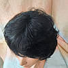 Перука з натурального волосся каскад чорний ALINA НН-1, фото 7