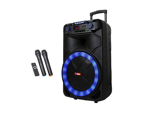 Акустична переносна колонка ZXX-1011 800 Вт 15" 45х72х36 см USB/SD/FM/BT/2MIC/ДУ BF, фото 3