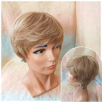 Перука з натурального волосся платиново-русявий 1703HH - 16A