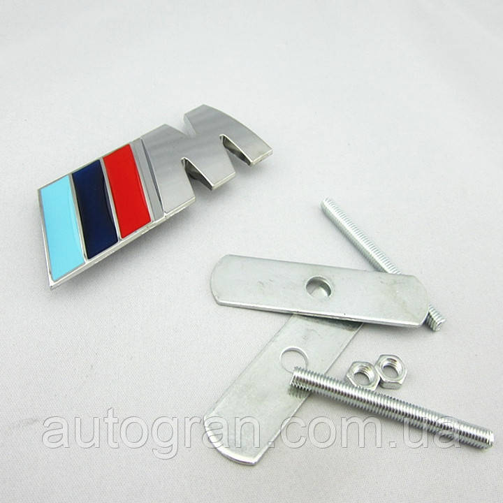 Емблема решітки радіатора BMW M-power хром, фото 1