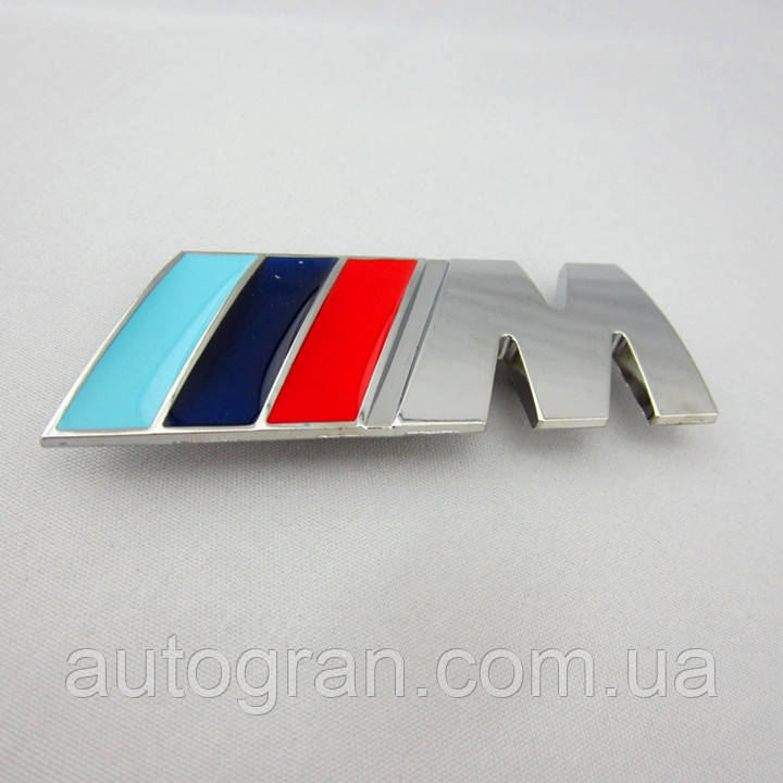 Емблема кузова BMW M-power хром, фото 1