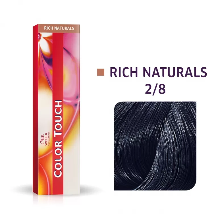 Фарба для волосся Wella Color Touch 60мл. 2/8 синьо-чорний, фото 1