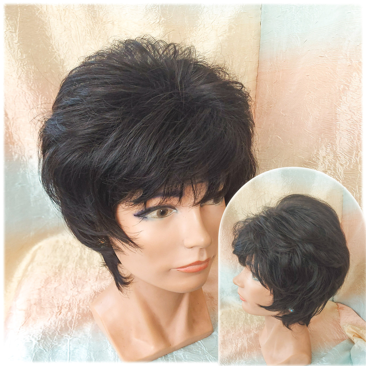 Перука каскад з термоволокна темно-каштановий 2855-2/33, фото 1