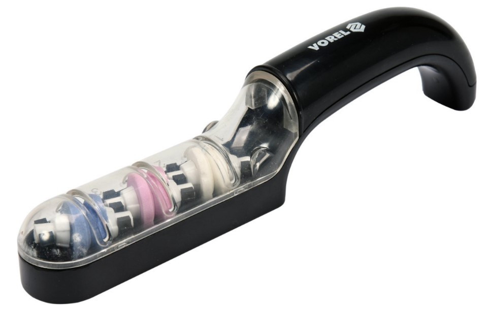 Ручна компактна точила для ножів, 3 камені VOREL 26220