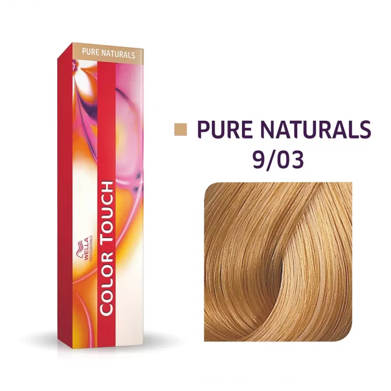 Фарба для волосся Wella Color Touch 60мл. 9/03 яскравий блондин натурально-золотий, фото 1
