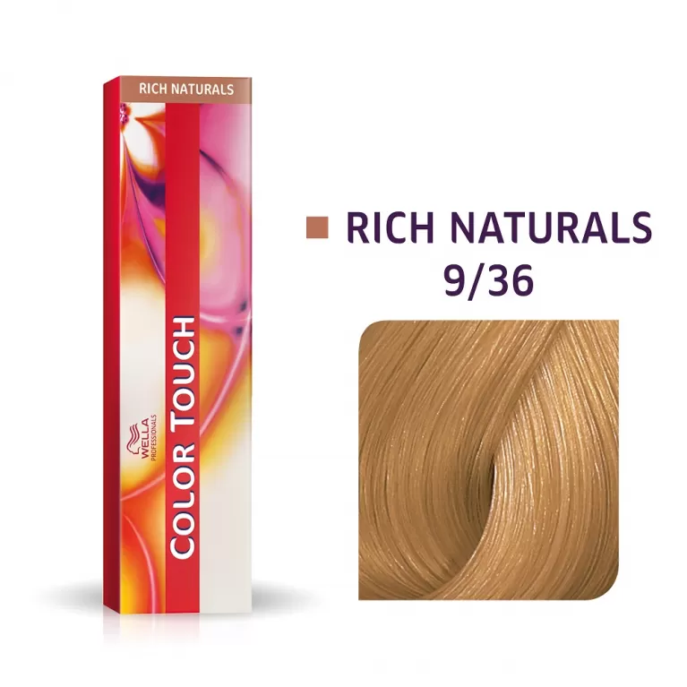 Фарба для волосся Wella Color Touch 60мл. 9/36 яскравий золотистий-фіолетовий блондин, фото 1