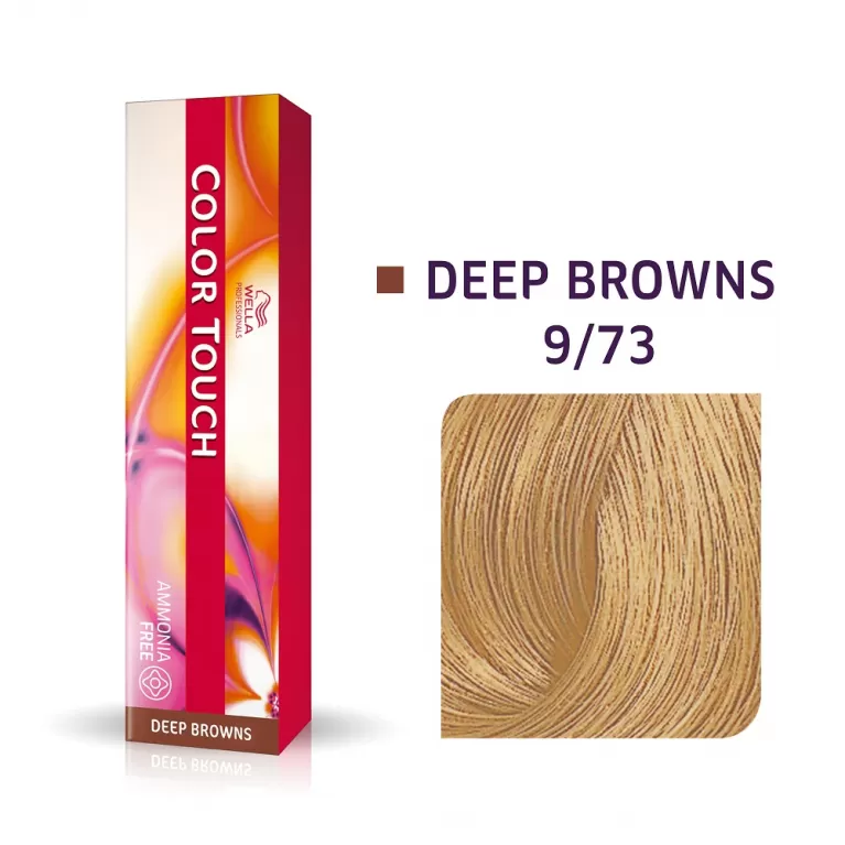 Фарба для волосся Wella Color Touch 60мл. 9/73 яскравий блондин коричнево-золотистий, фото 1