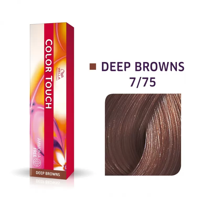 Фарба для волосся Wella Color Touch 60мл. 7/75 середній блондин коричнево-махагоновий