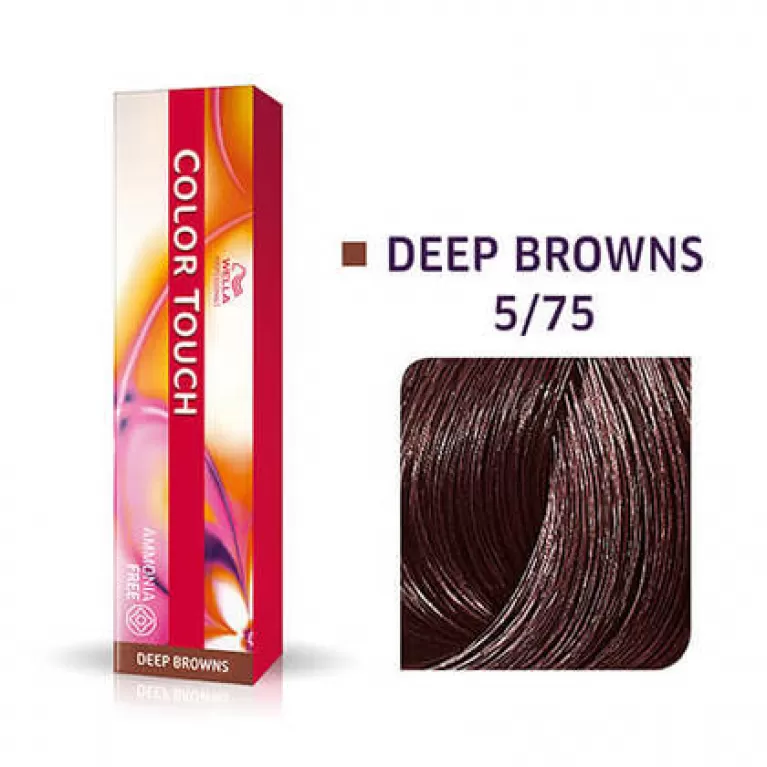 Фарба для волосся Wella Color Touch 60мл. 5/75 світлий коричневий коричнево-махагоновий, фото 1