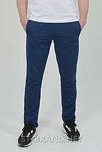 Розміри: M,3XL. Якісні чоловічі спортивні штани ST-BRAND / Трикотаж - лакоста - сині індиго, фото 3