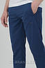 Розміри: M,3XL. Якісні чоловічі спортивні штани ST-BRAND / Трикотаж - лакоста - сині індиго, фото 4