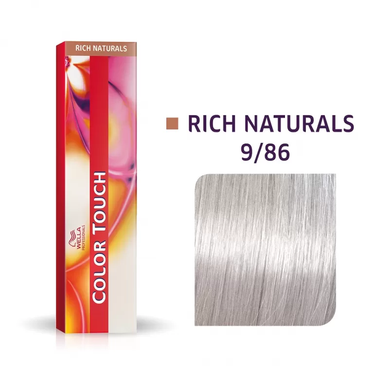 Фарба для волосся Wella Color Touch 60мл. 9/86 яскравий блондин перловий фіолетовий, фото 1