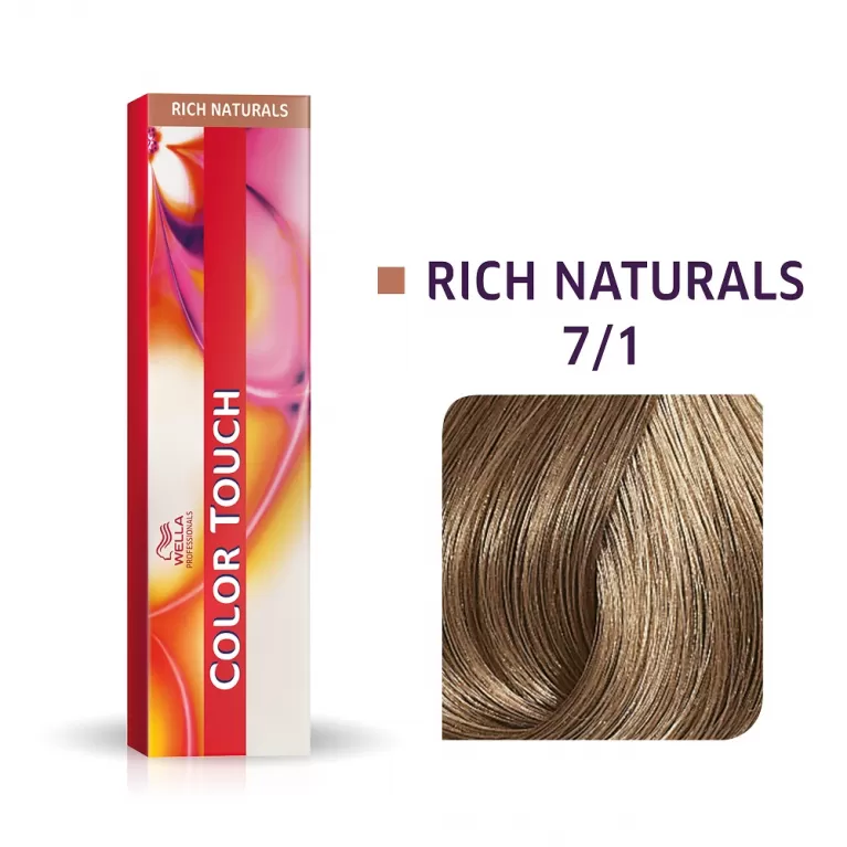 Фарба для волосся Wella Color Touch 60мл. 7/1 середній попелястий блондин, фото 1