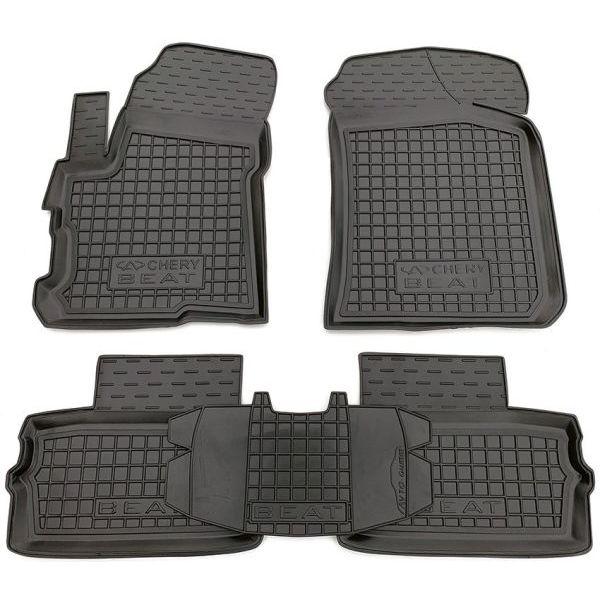 Резинові килимки в салон Cherey Beat 2011-, фото 1