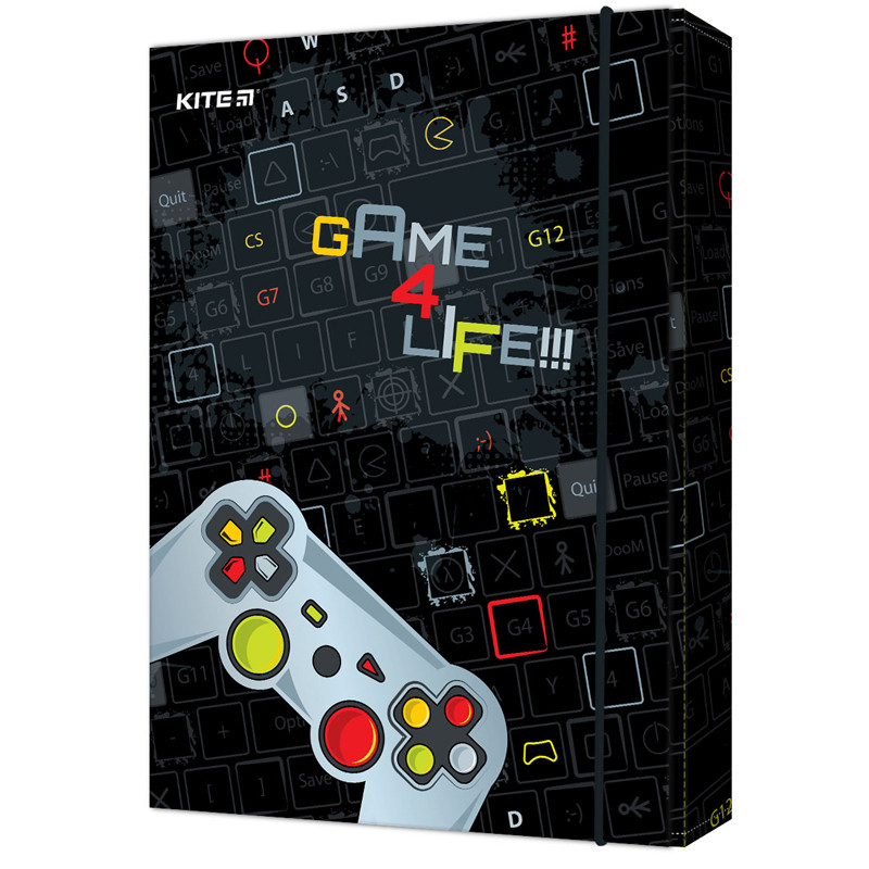 Папка для зошитів на гумці Kite Game 4 Life K22-210-02, картон
