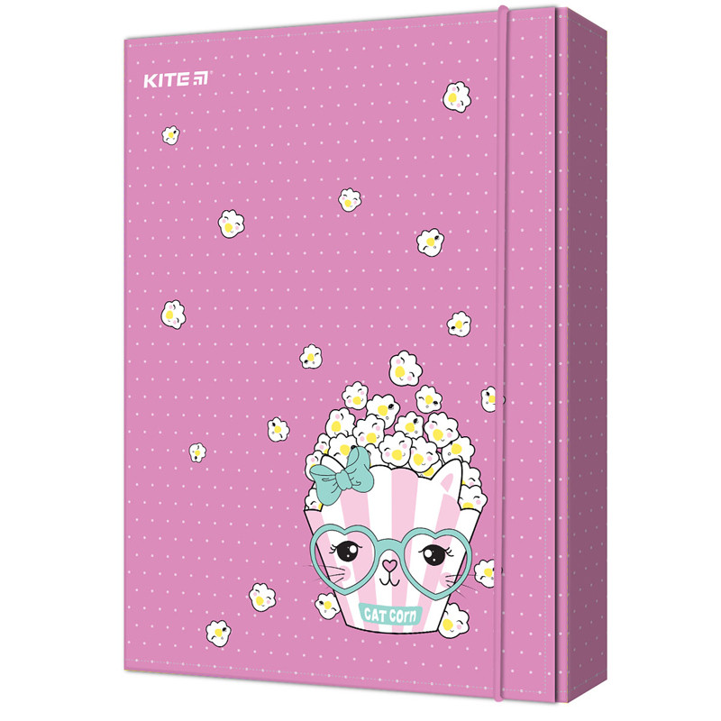 Папка для зошитів на гумці Kite Popcorn K22-210-01, картон