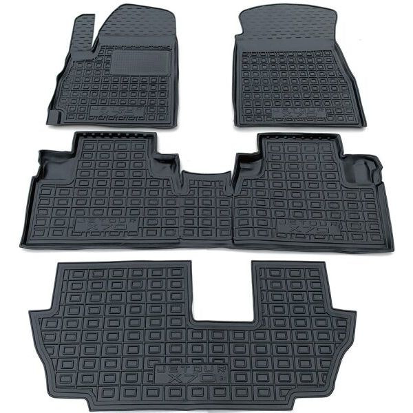 Резинові килимки в салон Chery Jetour X70 2020- 7 місць, фото 1