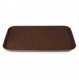 Прямокутна таця 45*35 см пластикова з гумовим дном