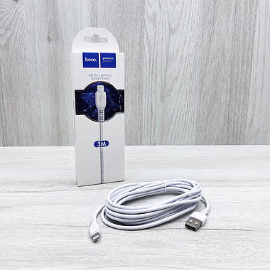 USB кабель HOCO X20 3M lightning (білий), фото 2