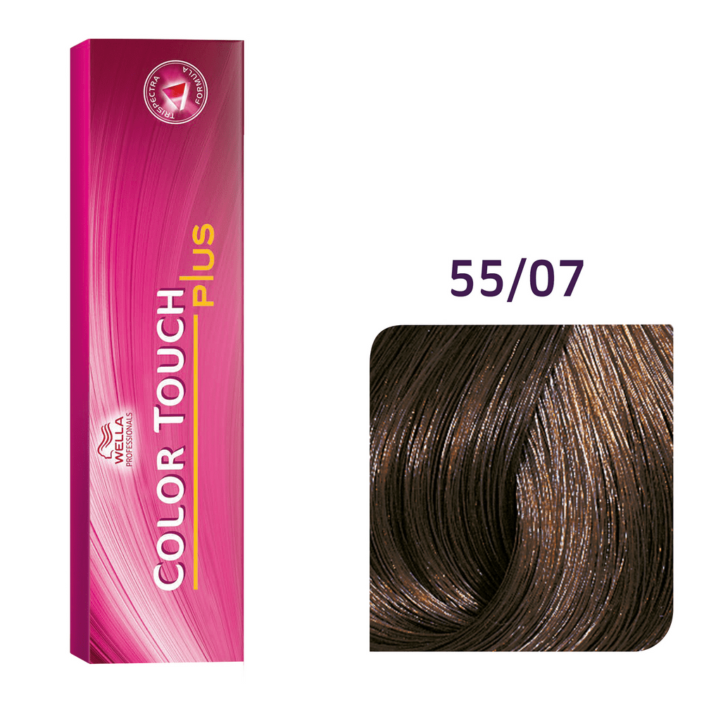 Фарба для волосся Wella Color Touch Plus 60мл. 55/07 світлий коричневий натурально-коричневий, фото 1