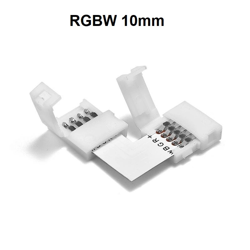 Конектор кутового кліпса RGBW 5pin-5pin під кутом 90°, 10 мм