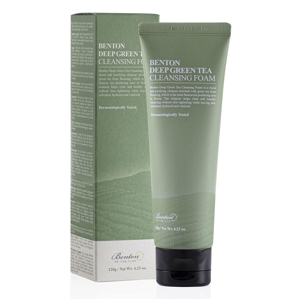 Benton Deep Green Tea  Cleansing Foam - Пінка для вмивання з екстрактом зеленого чаю 120 г, фото 1