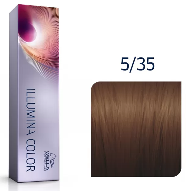 Фарба для волосся Wella ILLUMINA Color 60мл. 5/35 світло-коричневий золотисто-махагоновий