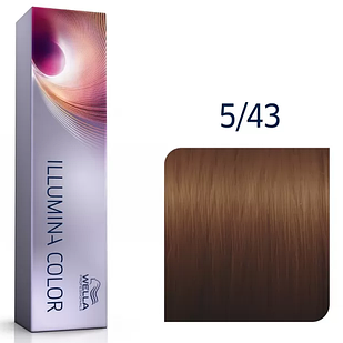 Фарба для волосся Wella ILLUMINA Color 60мл. 5/43 світло-коричневий червоно-золотистий
