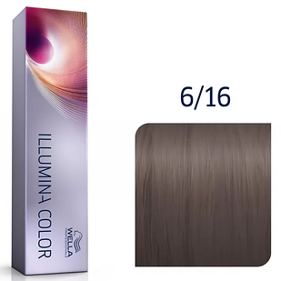 Фарба для волосся Wella ILLUMINA Color 60мл. 6/16 темний блонд попелясто-фіолетовий