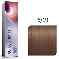 Краска для волос Wella ILLUMINA Color 60мл. 6/19 темный блонд пепельный сандрэ
