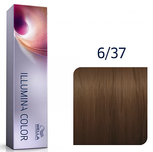 Фарба для волосся Wella ILLUMINA Color 60мл. 6/37 темний блонд золотисто-коричневий