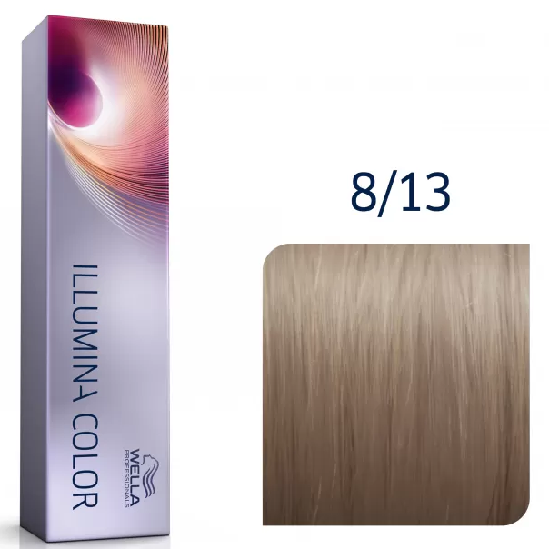 Фарба для волосся Wella ILLUMINA Color 60мл. 8/13 світлий блонд попелясто-золотистий, фото 1