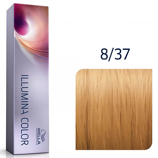 Фарба для волосся Wella ILLUMINA Color 60мл. 8/37 світлий блонд золотисто-коричневий