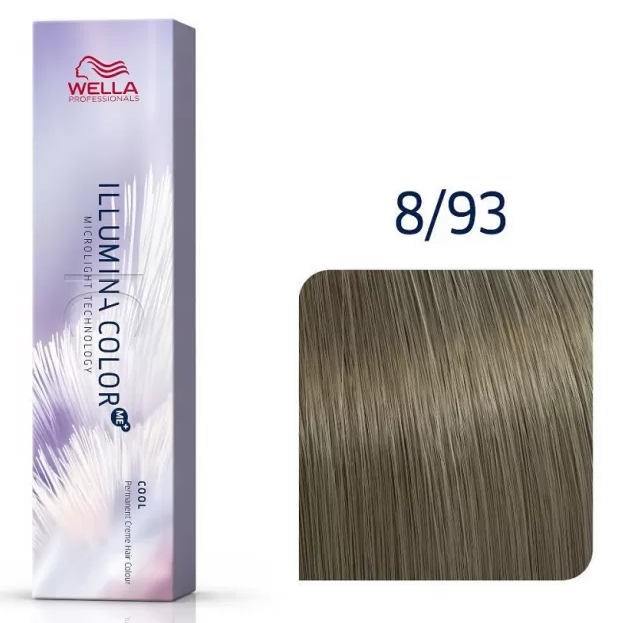 Фарба для волосся Wella ILLUMINA Color 60мл. 8/93 дуже світлий блонд натуральний золотистий