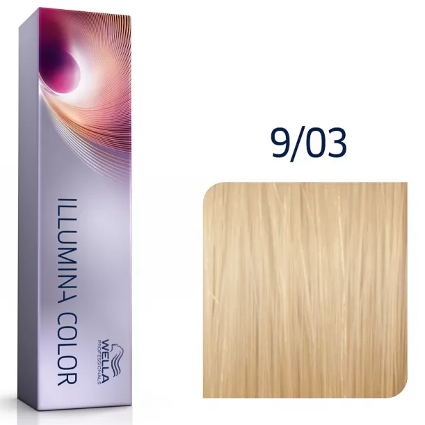 Фарба для волосся Wella ILLUMINA Color 60мл. 9/03 дуже світлий блонд натуральний золотистий