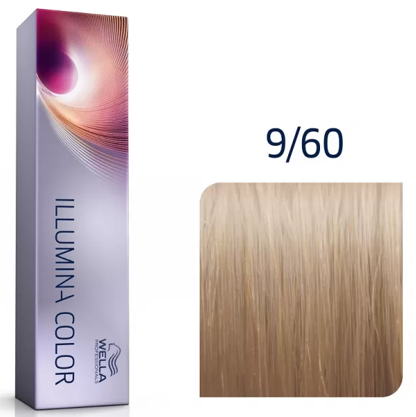 Фарба для волосся Wella ILLUMINA Color 60мл. 9/60 яскравий блондин натурально фіолетовий, фото 1