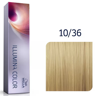 Фарба для волосся Wella ILLUMINA Color 60мл. 10/36 дуже яскравий золотистий-фіолетовий блондин.