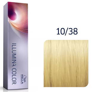 Фарба для волосся Wella ILLUMINA Color 60мл. 10/38 яскравий золотисто-перлинний блонд